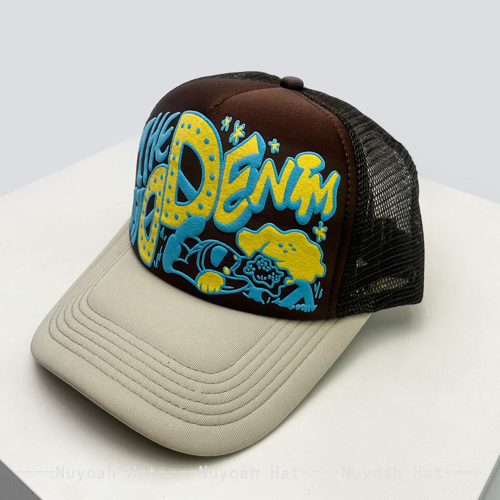 Baseball Lettering Alphabet Printed 3D Interesting Women Men For Neutral Gender Fresh Caps Peaked Hats Sunshade Cartoon Breathable Color Block