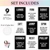 97 Decor Workout Posters for Home Gym Decor - Gym Posters Motivational Quotes Wall Art Prints, Black White Fitness Exercise Pictures for Men Bedroom