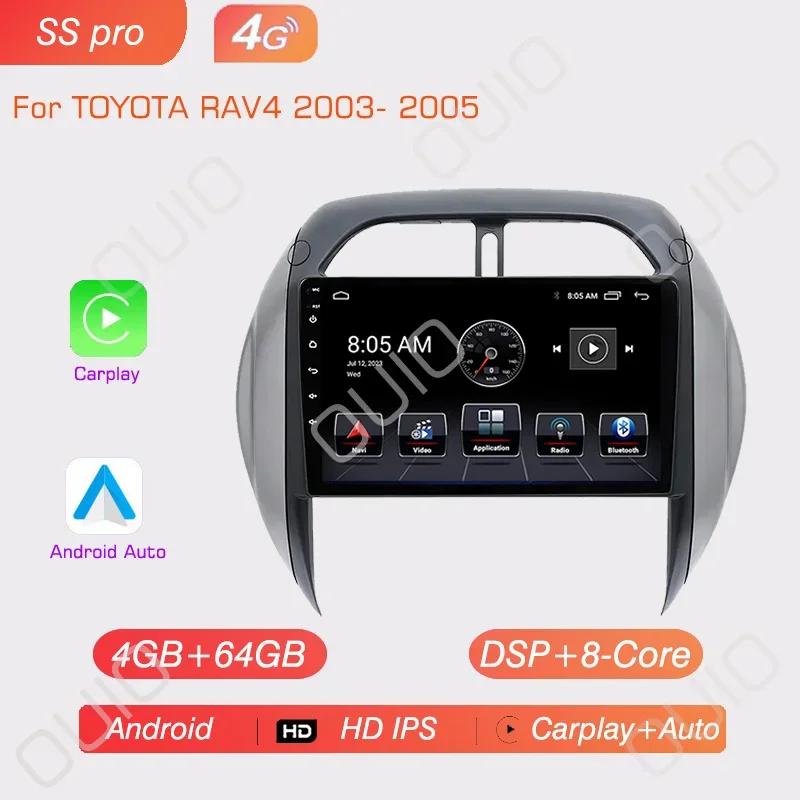 8GB+128GB Android Radio For TOYOTA RAV4 2003 2004 2005 Car stereo Multimedia Player Carplay Auto GPS navigation 2DIN
