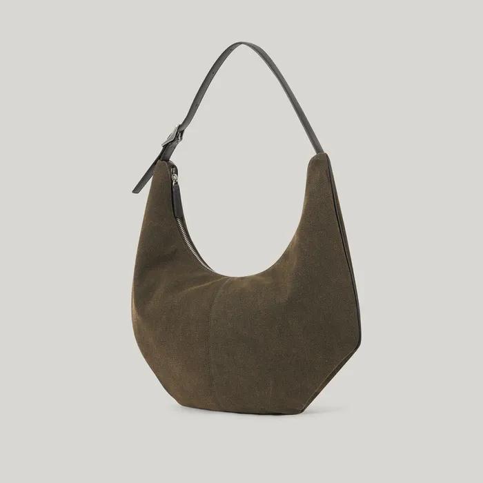 [30% Coupon for Two Days Only]_MOSSY HOBO BAG (CANVAS KHAKI)
