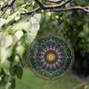  Carillon éolien mandala en métal 10 pouces Décoration de jardin extérieur Carillon éolien rotatif pour patio cour Printemps Été Thanksgiving Fête des Mères Cadeau