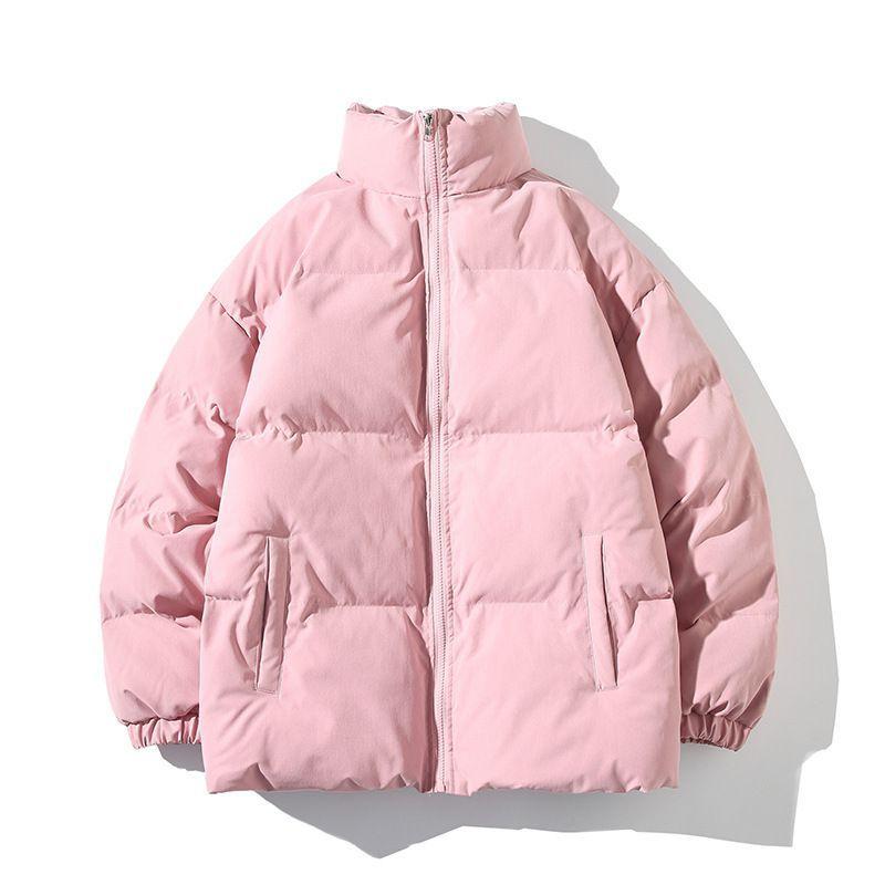 Herren Winter Baumwollwattierte Jacke Bequeme Passform Große Größe Stehkragen Verdickte Baumwolljacke