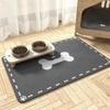 Pet Feeding Mat-Absorbent Pet Placemat Rubber Backing Quick Dry Water Mat For Dog Cat For Food And Water Bowl With Waterproof