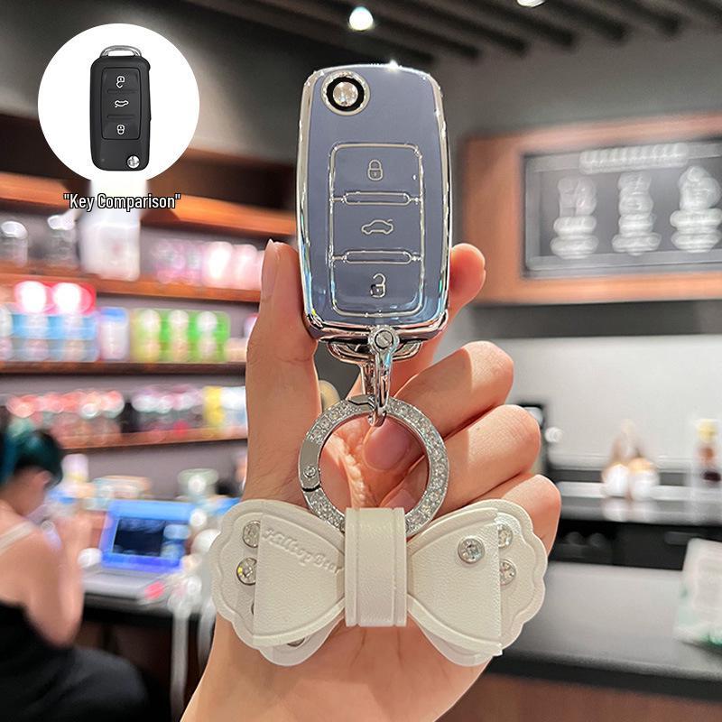 Volkswagen Key Cover: Fits Sagitar, Lavida, Jetta, Passat, Bora, Tiguan – Unisex Car Key Shell