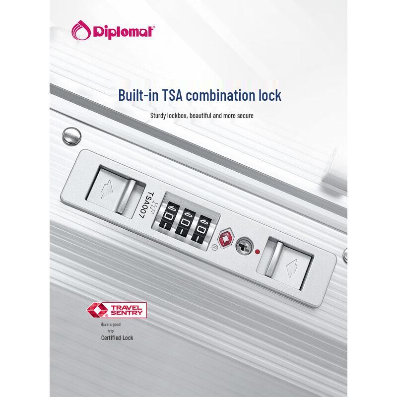 Diplomat TL-25052 Aluminum-Magnesium Alloy Hardside Luggage