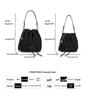 Handmade Textured Pinwheel Knot Crossbody Bucket Bag for Women