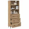 Highboard with Drawers Artisan Oak 69.5 x 34 x 180 cm