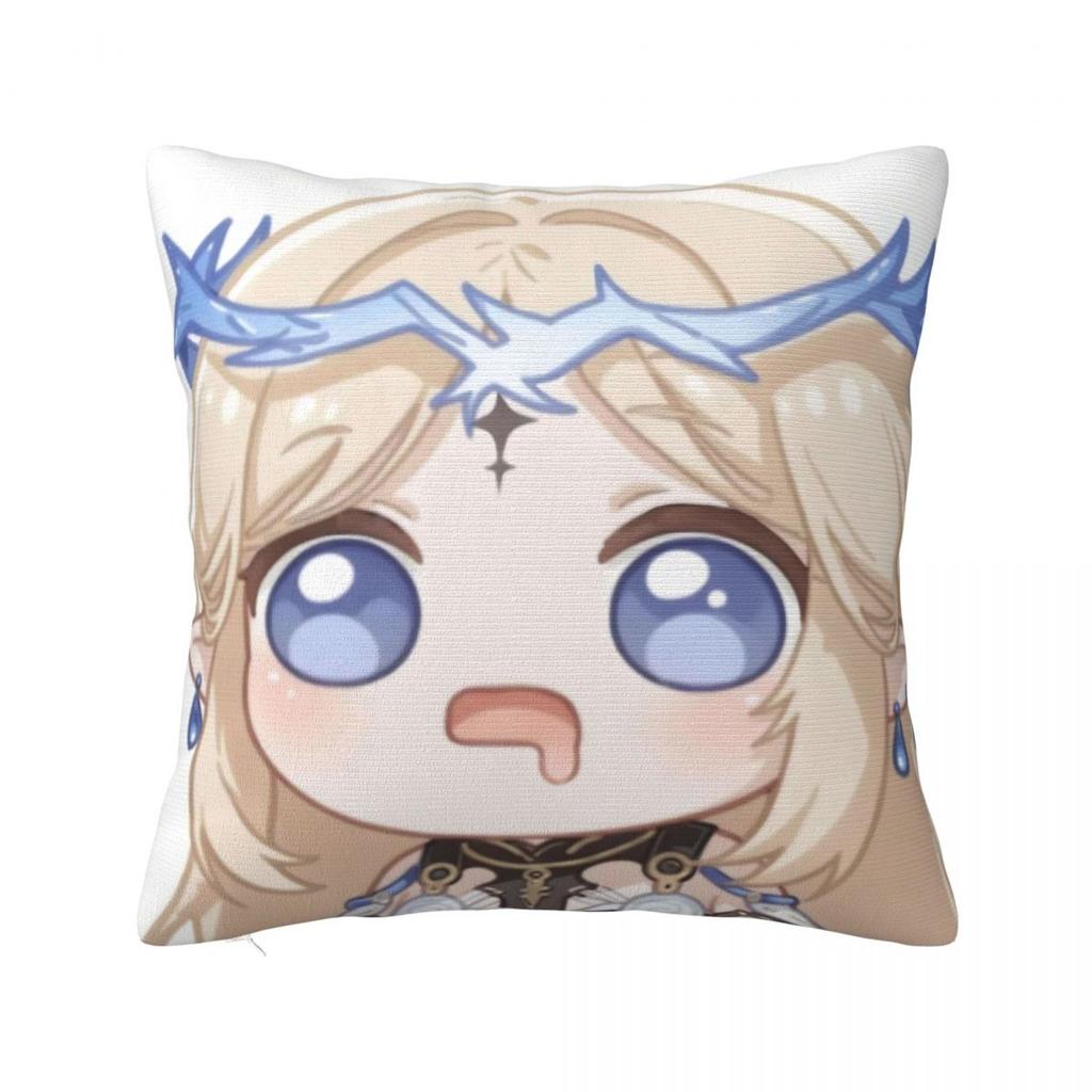 Pillow Case Cute Q Version Wuthering Waves Rinascita Phoebe Zani Square Pillow Cover Kawaii Cushion Cover Car Home Decorative