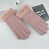 Autumn and winter women's velvet thermal gloves