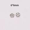 100pcs/Lot 6 mm 5 Petals Relief Flower Loose Sparer End Bead Caps For Jewelry Making Finding DIY Bracelet Accessories Component