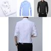 Versatile New Men's Casual Long Sleeve Slim Fit Solid Cotton Dress Shirts