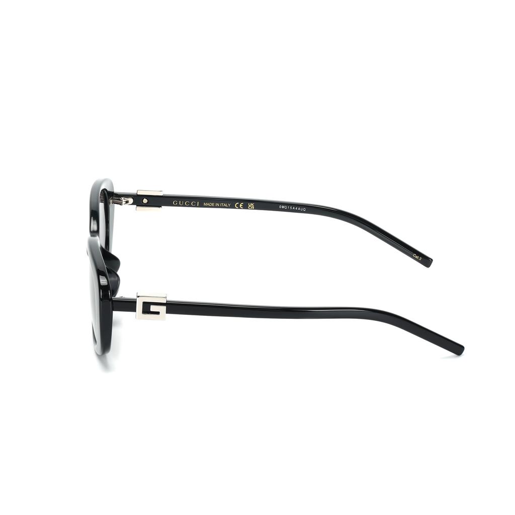 Gucci Irregular Shape Sunglasses With Side Logo Unisex Sunglasses Black GG1684SA001