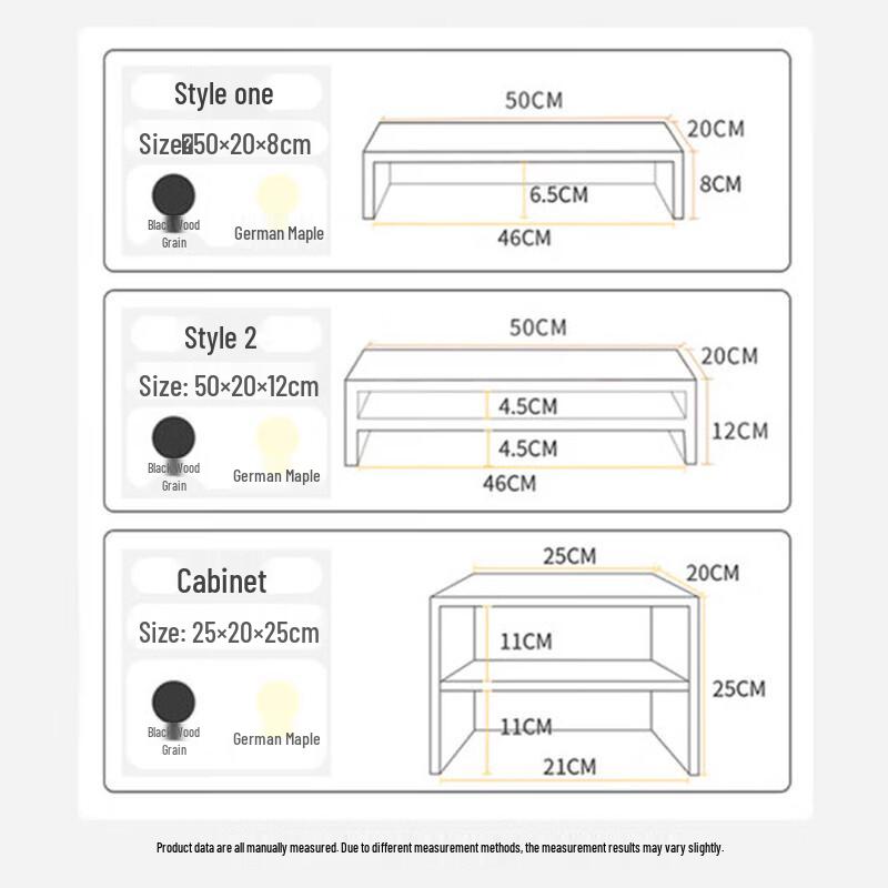Beifang Monitor & Laptop Riser Desk Organizer