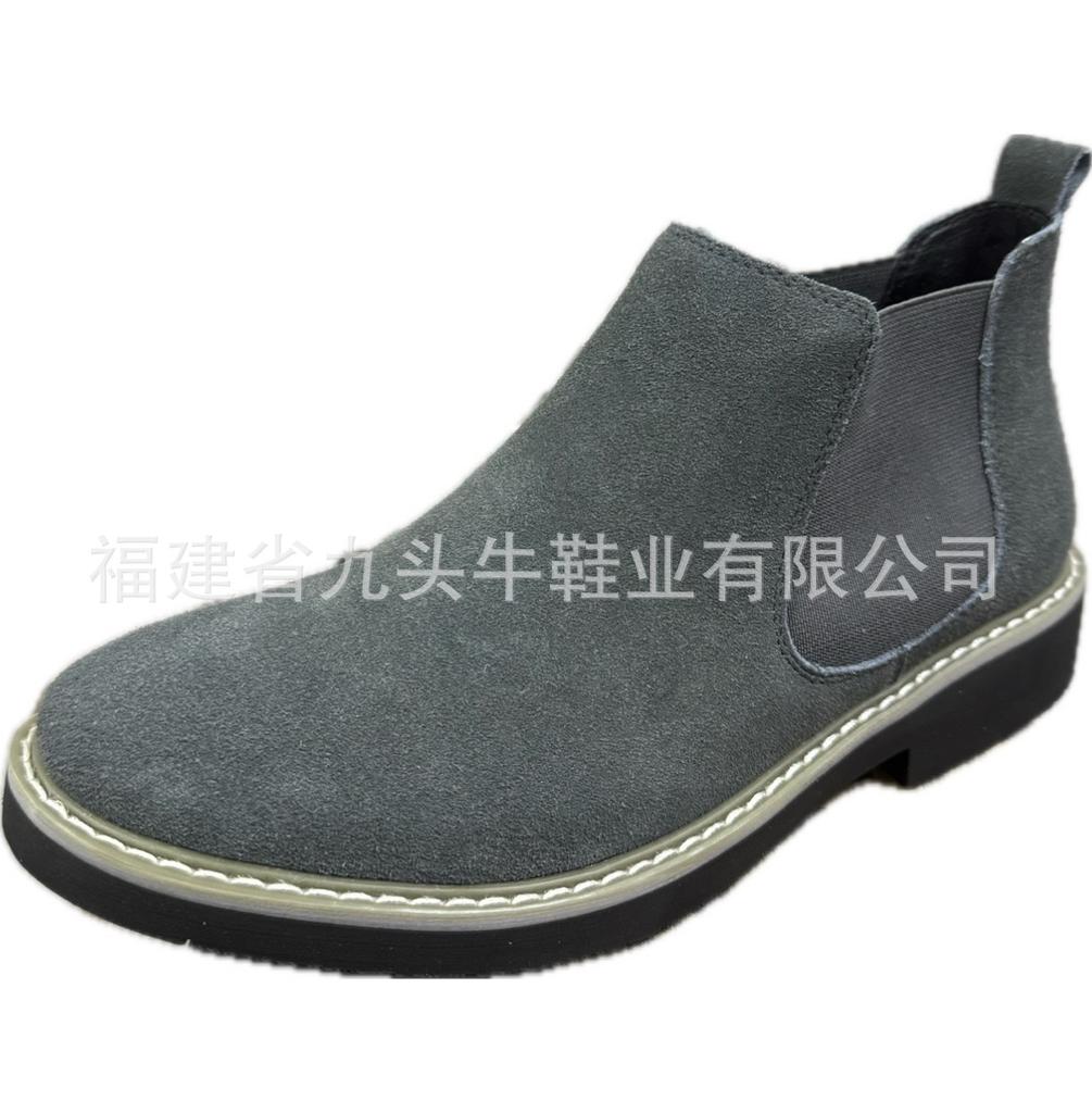 Large Size Autumn and Winter Medium and High Top Men's Velvet Cotton Shoes Leather Boots Short Boots Snow Boots Martin Boots Men's Chelsea Boots