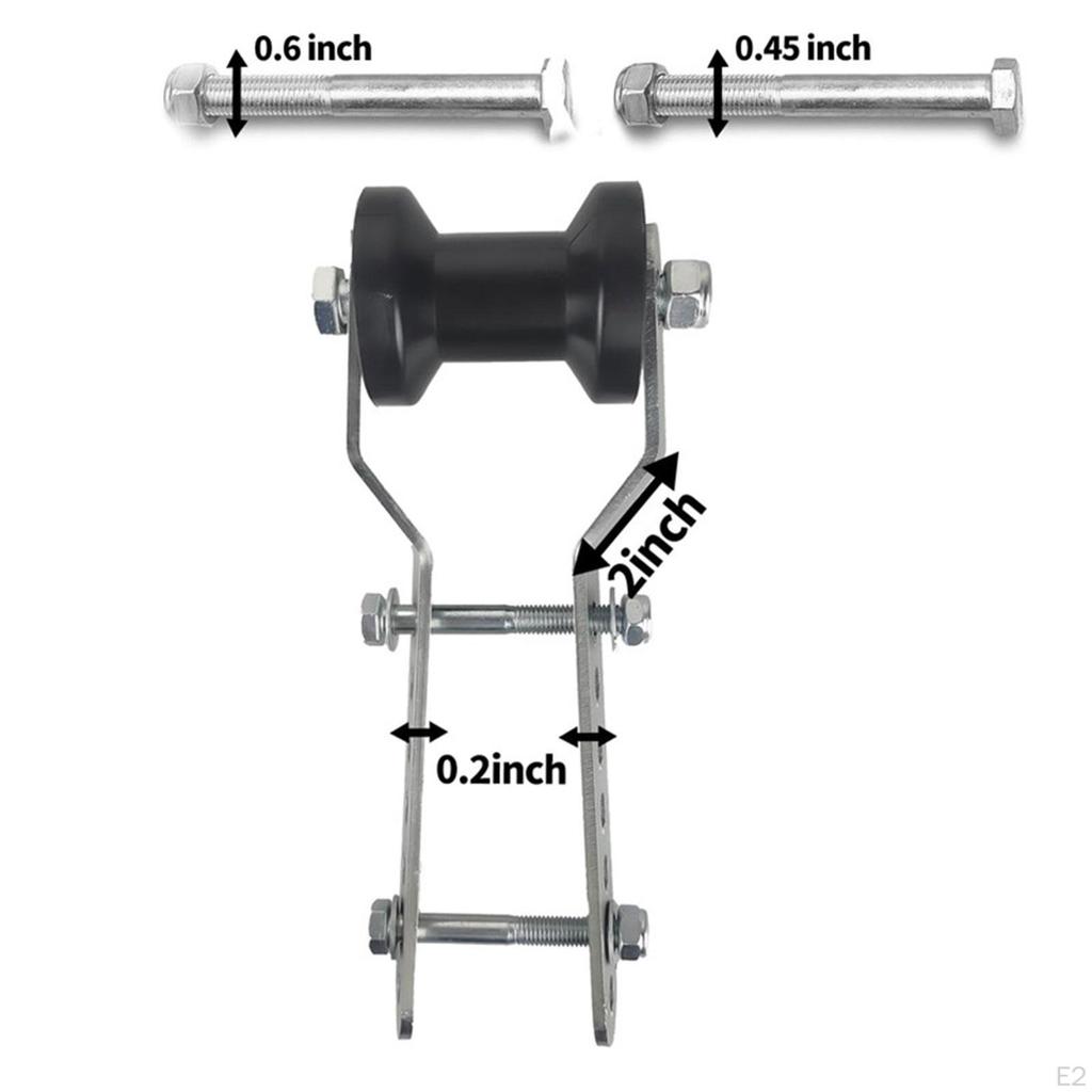 Trailer Adjustable Keel Roller Bracket Assembly 5” Rubber Professional Replacement