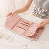 Foldable Jewelry Case Roll Travel Jewelry Organizer Portable For Journey Earrings Rings Diamond Necklaces Brooches Storage Bag