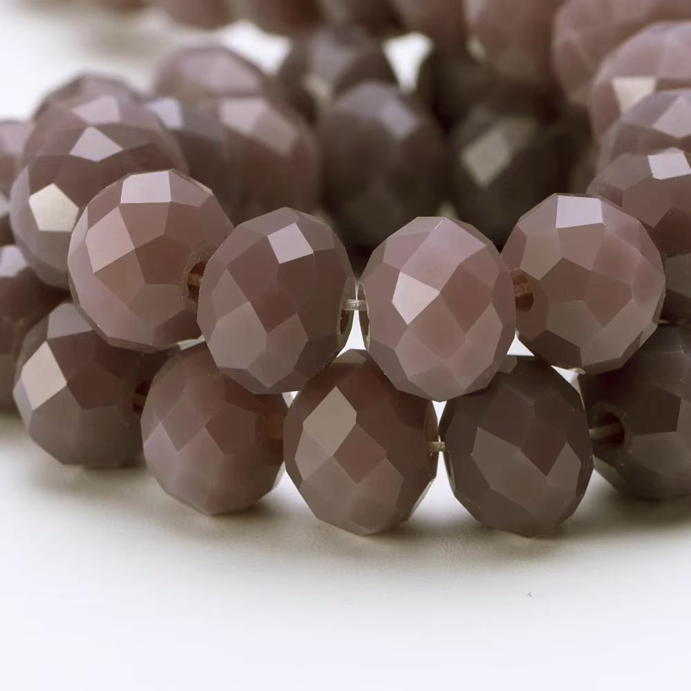 4 6 8 mm Rondell Kristallpärlor Fasetterade Porslinsglas Pärlor Lösa Avståndspärlor för Smyckestillverkning Handarbete Armband Halsband