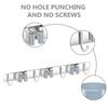 Wall Mounted Rack Space Saving Brooms Organizer Storage Solution for Bathroom