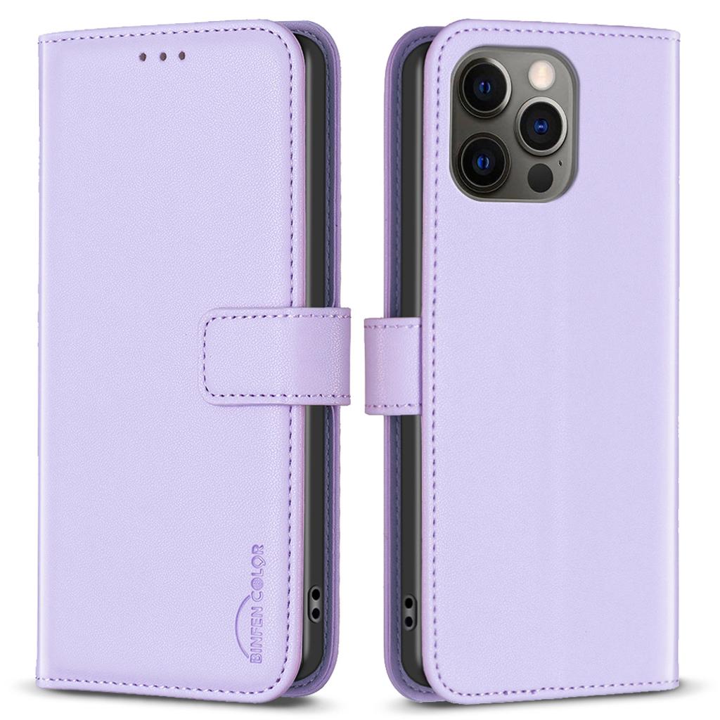BINFEN COLOR BF17 Brieftasche Hülle für iPhone 12/12 Pro 6,1 Zoll, PU Leder Ständer Folio Handyhülle