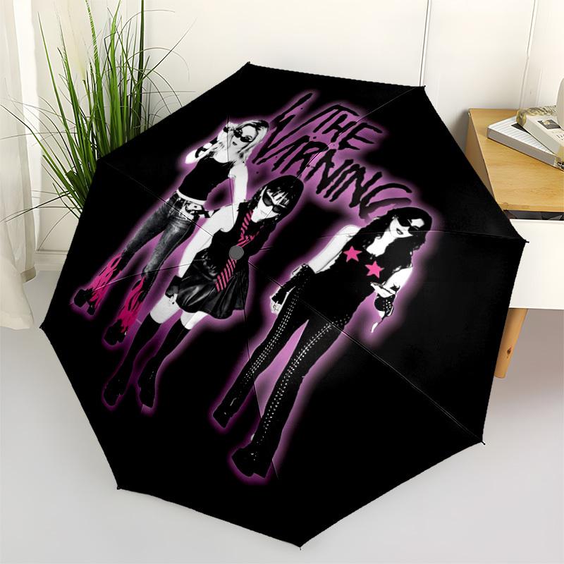 1pc The Warning Open/Close Folding Umbrella - Raining Gear for Travel Umbrella, All- Portable Umbrella for & Men 8-Rib yy251229041