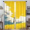 Beauty Scenery Home Interior Curtains 2 Pieces Elegant Room Curtains for Camera Tulle for Bedroom Window Curtain Shades Living