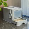 Extra Large Totally Closed Cat Litter Box-Drawer Type Anti-Splash Cat Sandbox Detachable Odor Removal Cat Litter Pan Cat Toilet