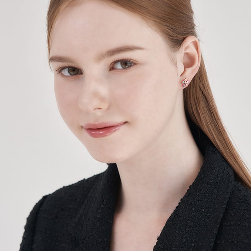 ELLE Jewelry 14K GF Rainbow Flower Point Earrings ELGPEE541