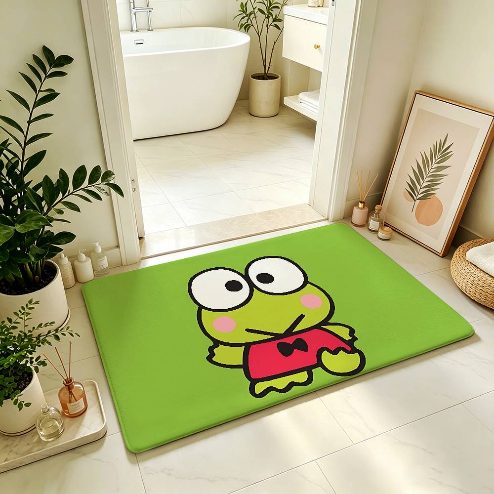 Kawaii-K-kERoppis-Cartoon Carpet Bathroom Anti-slip Mat Door Mat Home Decoration Mat Entrance Door Mat Scratch-resistant DoorMat