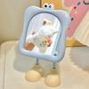 Desk Mirror with Standing Legs Square Frame with Eyes Desktop