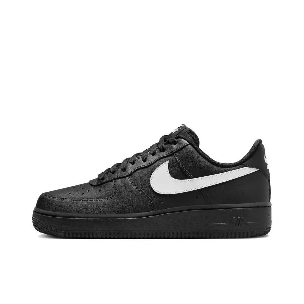 Nike Air Force 1 Slip Resistant, Abrasion Resistant, Height Increasing Low Top Skateboard Shoes Unisex Black White FZ0627-010(Team577-)