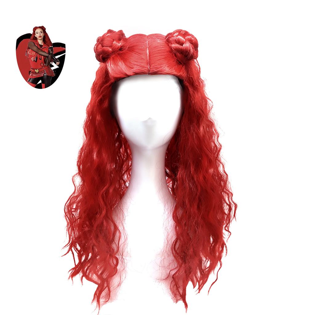 Cosplay Wig, Princess Ariel Red Wig Party Stage Prop Princess Jasmine Wig
