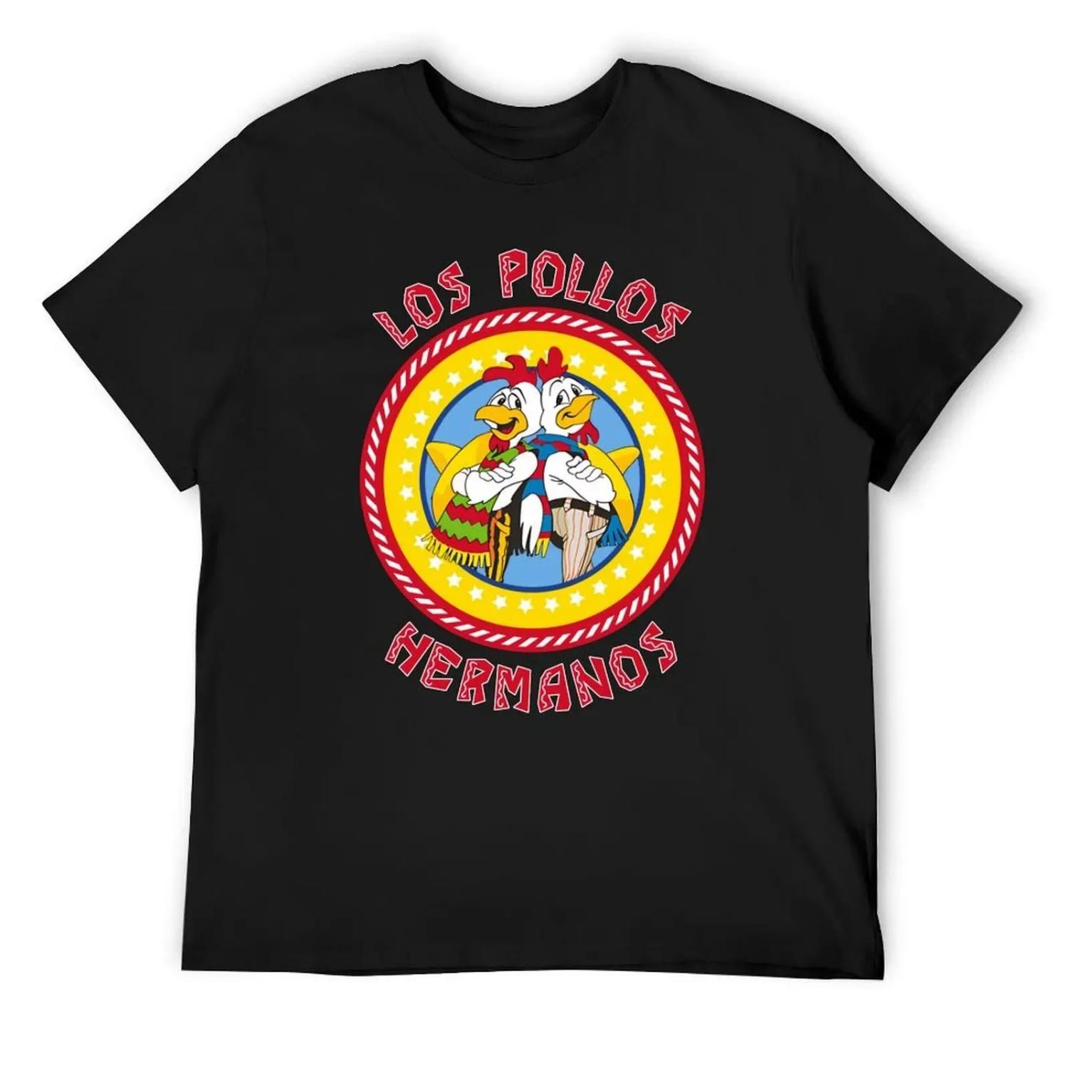 

Los Pollos Hermanos Retro T-Shirt Blouse valentines clothes blue archive shirts men graphic XXXXXL