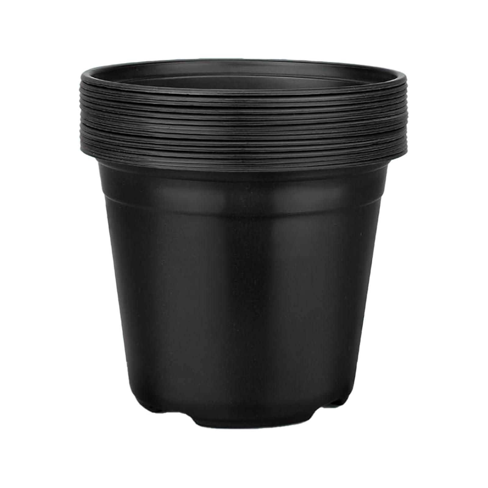 20pcs Plastic Seedlings Flower Pots Help Soil Drainage Breath Easy Handle Stacking for Seedling Raising Transplanting