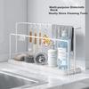 Kitchen Multi-Functional Storage Rack, Sink Drainer, Cup Holder, Cutting Board And Cloth Organizer, Dishwashing Basin Cleaning Supplies Storage Shelf