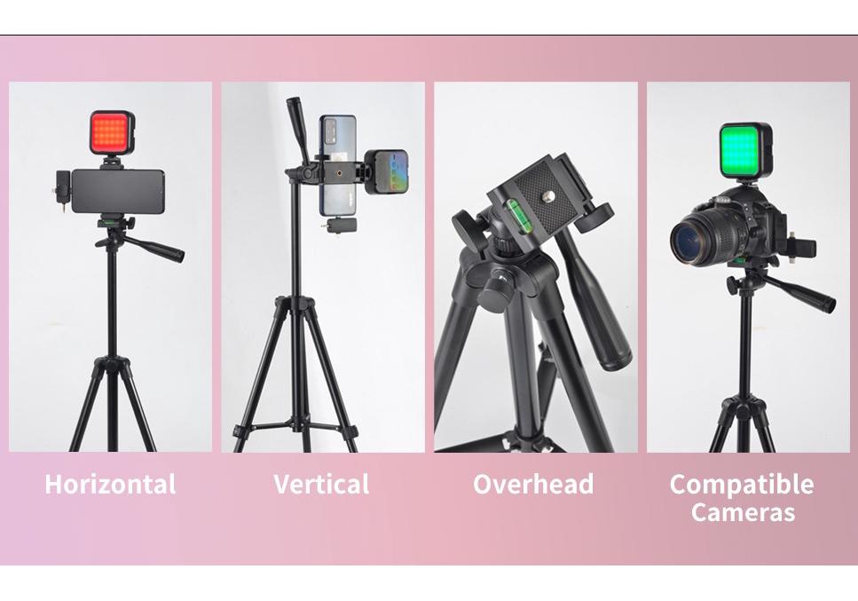 Mobiles Live-Streaming-Kit: Stativ, Fülllicht, Kabelloses Ansteckmikrofon, Taschenlampe