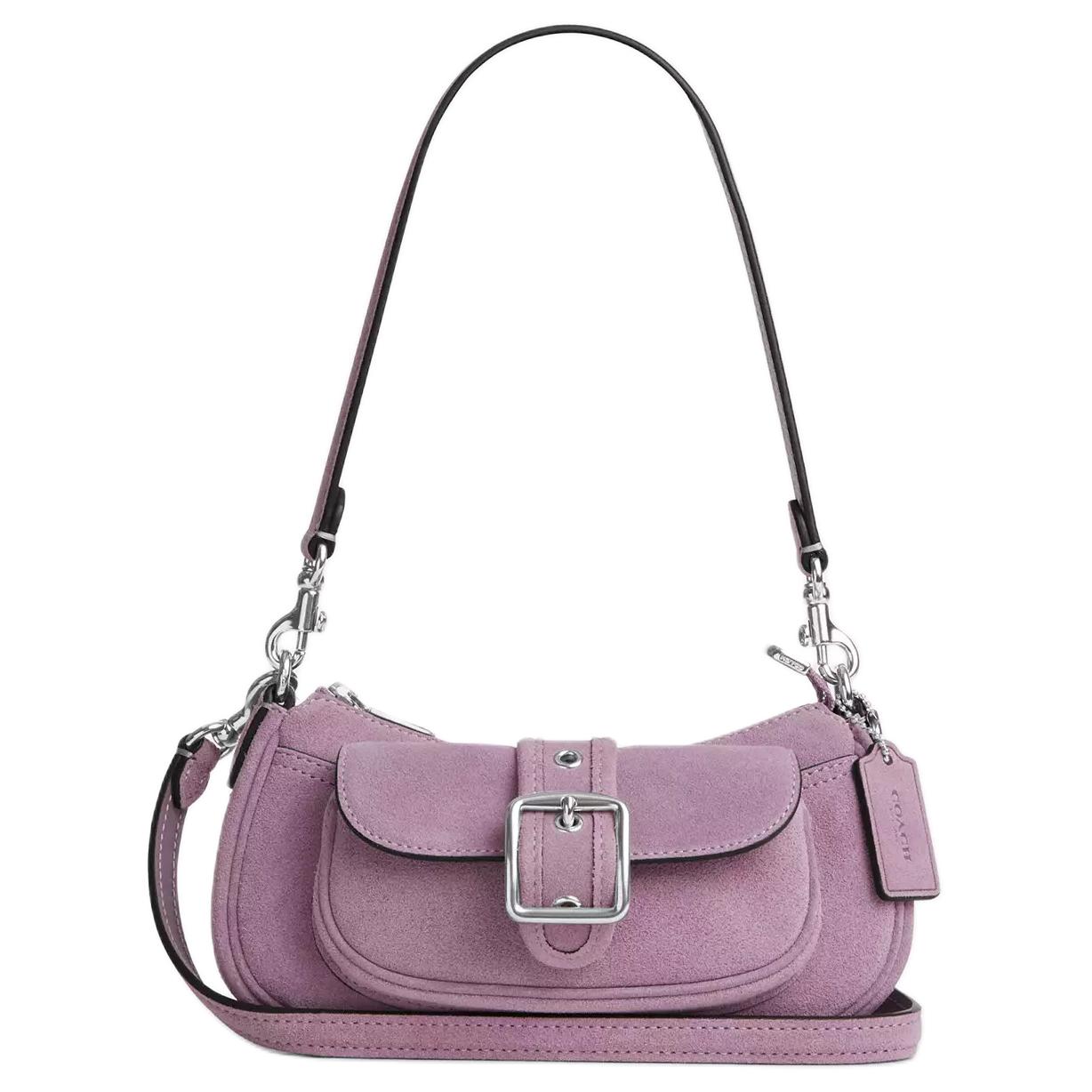

Coach Ashton 20 Removable Shoulder Strap Suede Smooth Leather Mini Shoulder Bag Women shoulder bag Light-Purple CDB12-SVIZ Basic Set (Bag+Dust Bag)