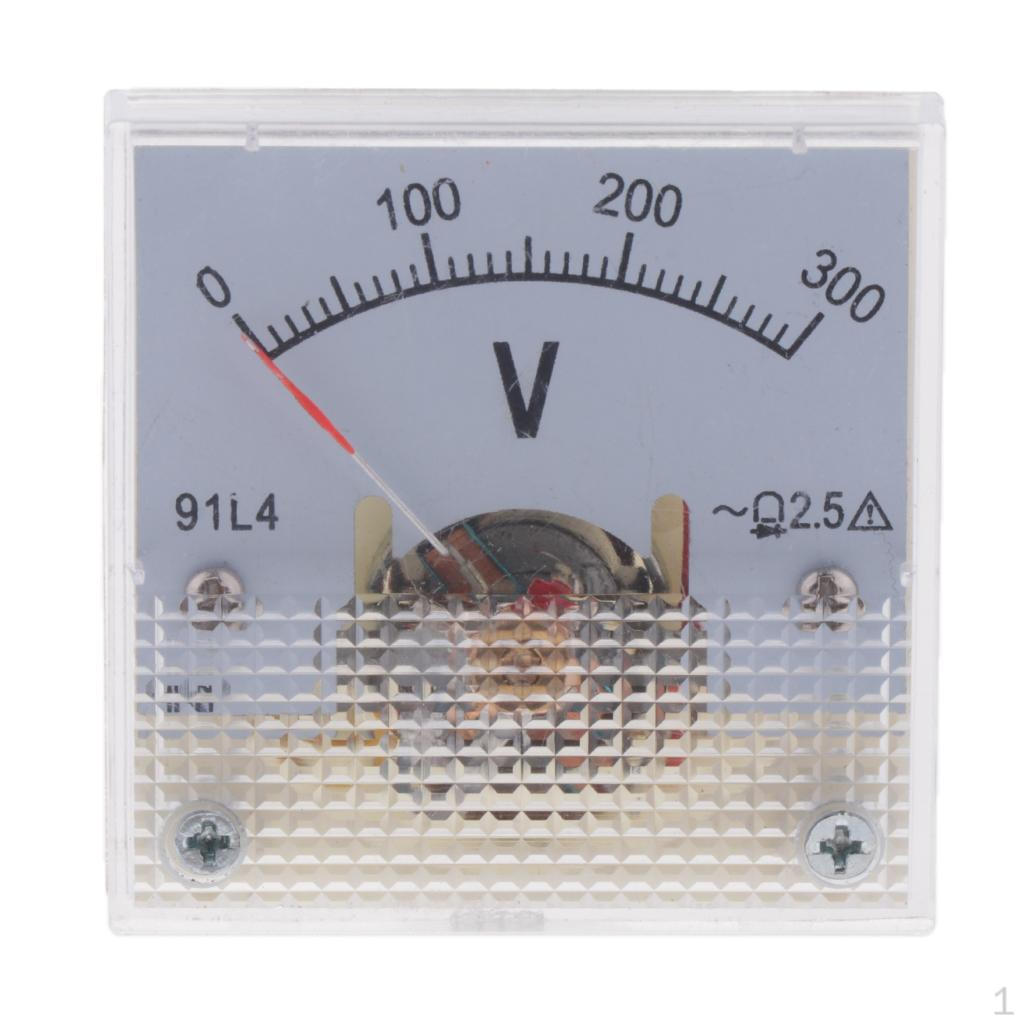 Rectangle Analog Voltmeter with Round Dial