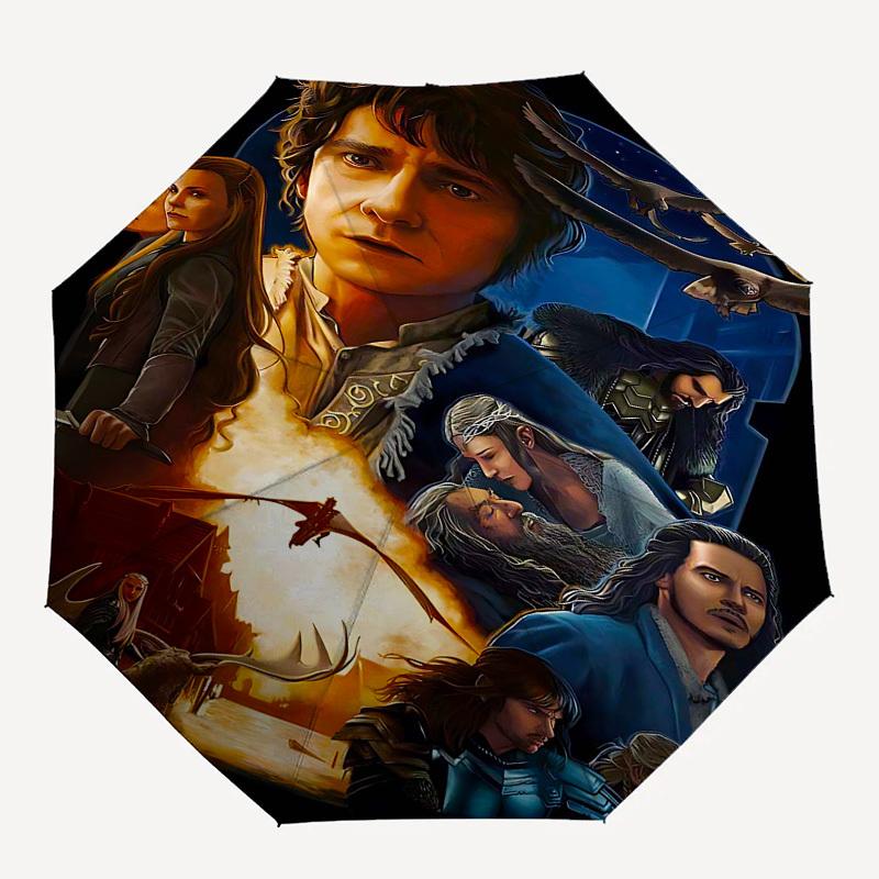 

1pc Fantasy Adventure Automatic Folding Umbrella - Compact 8-Rib Design, Durable Plastic & Iron1207L