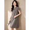 D.F.DEAR 2026 Summer V-Neck Plaid Dress