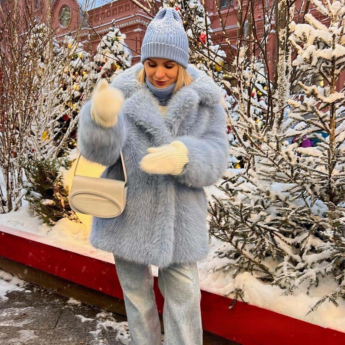 

Лацкани Пальто зі штучного хутра Жіноче Зимове Дизайнерське Пухнасте Куртка з хутра лисиці Розкішні Хутряні Пальта Дівчина Стильний Довгий Верхній одяг L