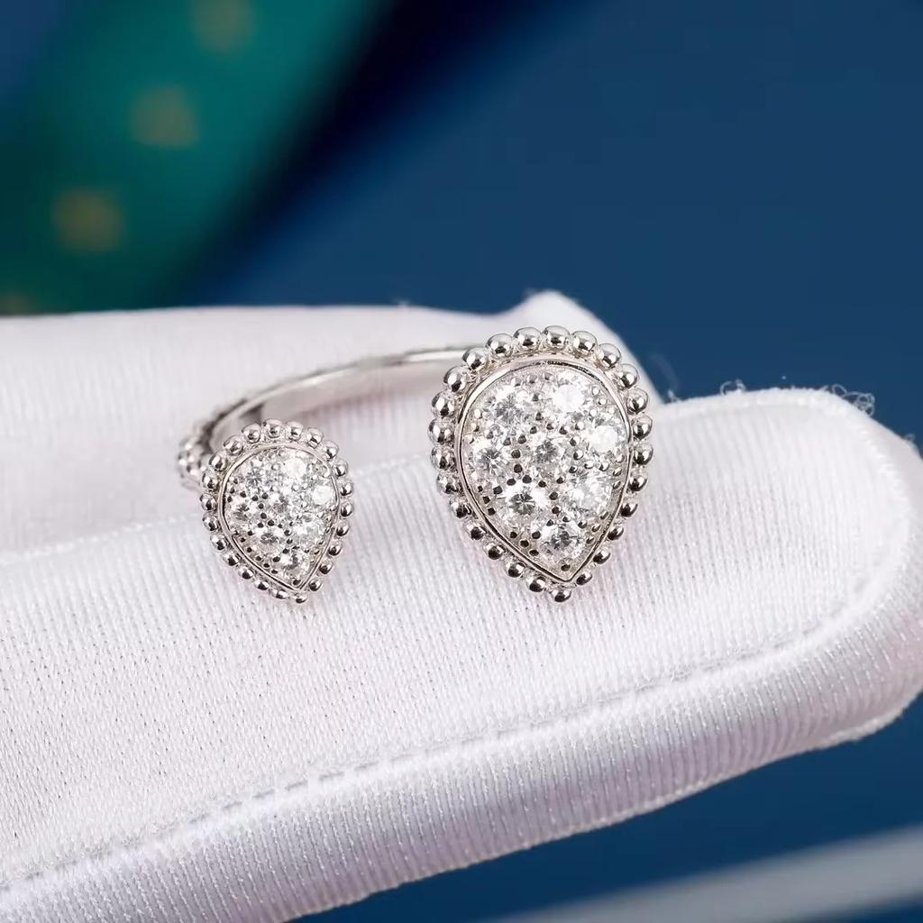 New Hot Top Quality Hot Sale Famous Brand Anniversary Gift Party Jewelry for Women Europe Luxury Zircon Opening Adjustable Rings