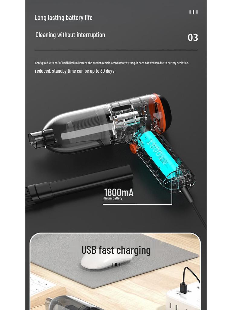 High-Power Handheld Wireless Car & Home Vacuum Cleaner