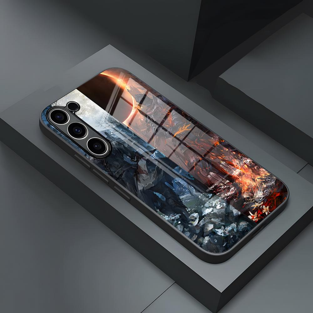D-Dark S-Souls Video Game Phone Case For S24 Ultra Samsung S23 Fe S22 S20 S21 Plus Galaxy A54 A34 A24 A53 Note 20 Glass Cover