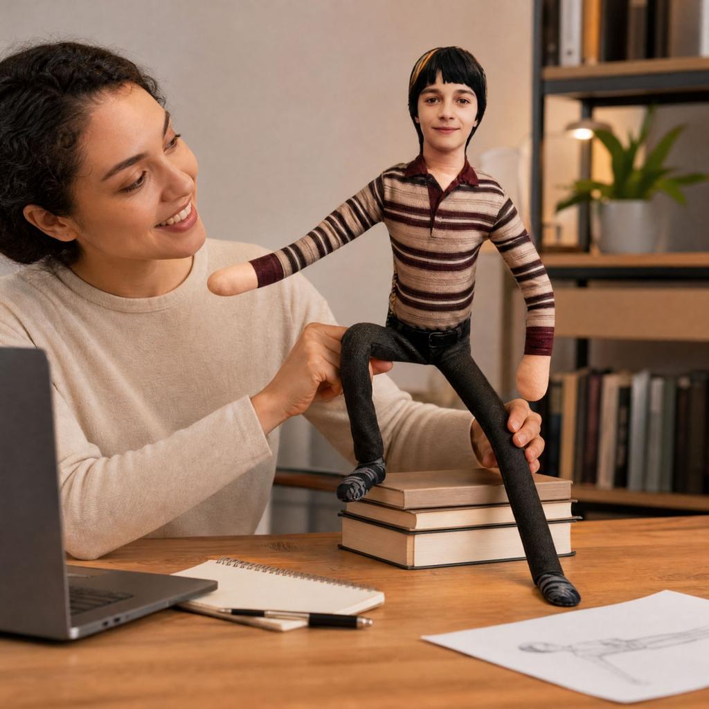 Poseable Plush Toy with Flexible Wire Skeleton for Creative Styling