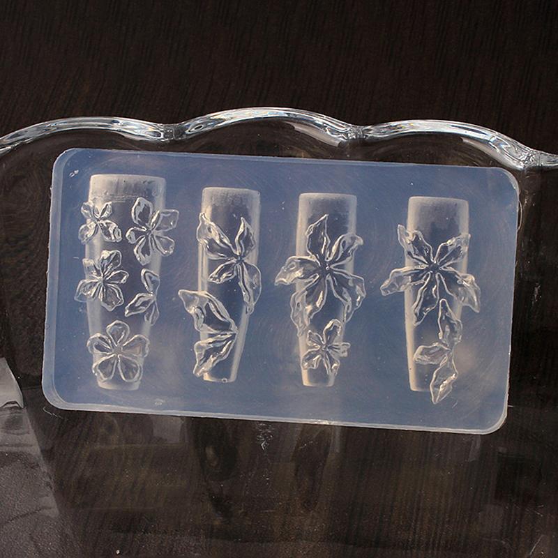 

Силиконовая форма для ногтей в виде лепестков весенних цветов Sanrio Hello Kitty с бантом, цветочный дизайн для DIY, шаблон для маникюра, инструмент для лепки, трафарет для нейл-арта