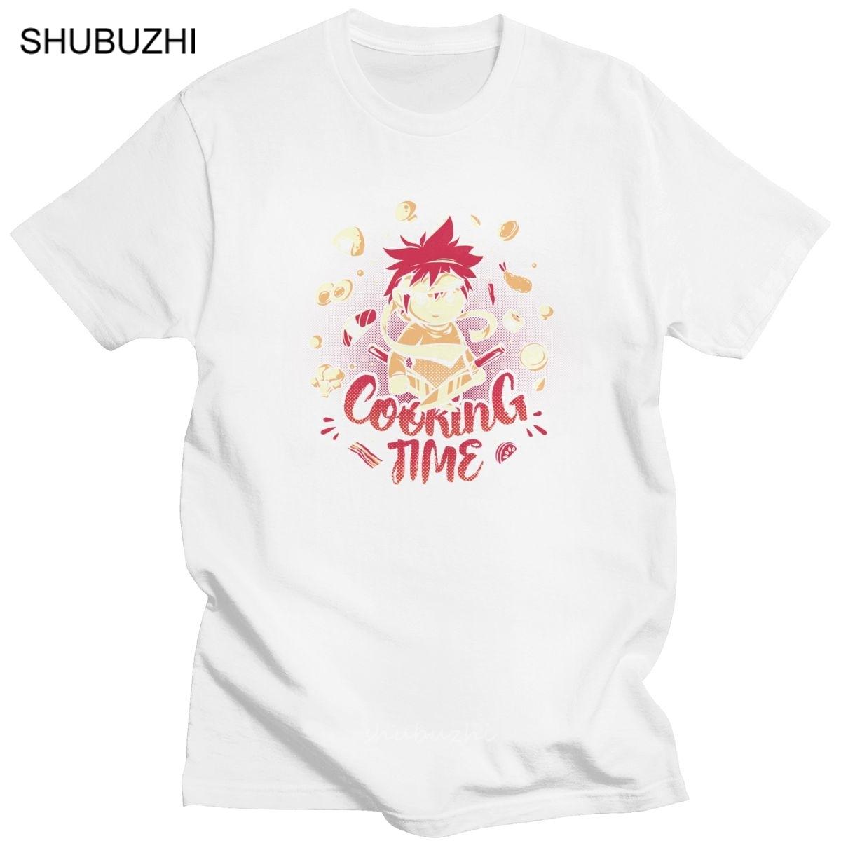 Food Wars Unisexga T Shirt for Unisex Preshrunk Cotton Anime Tshirt Short Sleeved Shokugeki no Soma Yukihira Tee Top Clothing Merch S