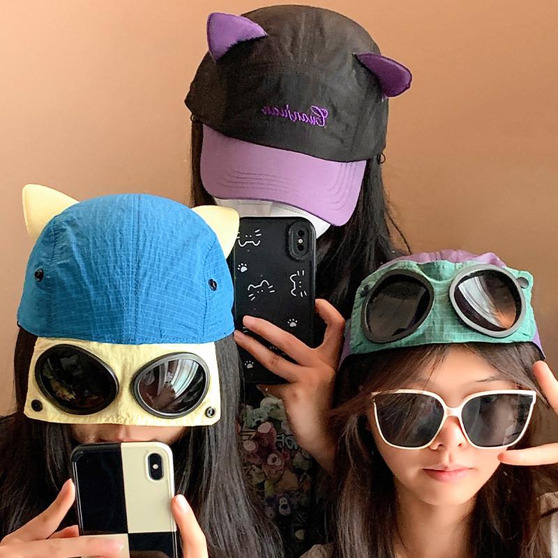 Summer Korean Style Baseball Cap With Sun Protection And Breathable Polyester For Girls