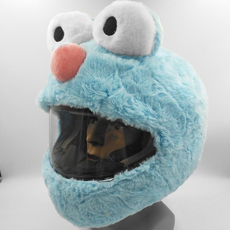Fleece Motorcycle Balaclava Hood Men Women Windproof Warm Face Cover With Cartoon Animal Design