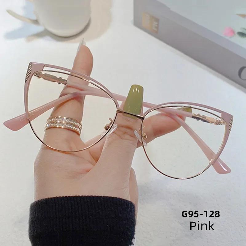 Brand Design Retro Lady Cat Eye Glasses Frame Anti Blue Light Computer Goggles Women Fashion Eyewear  Anti Luz Azul