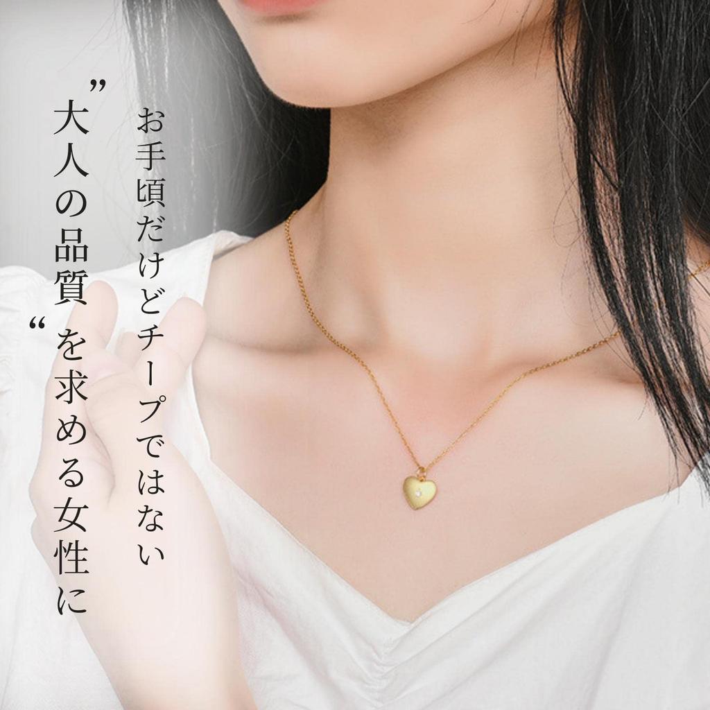 Adult Heart Necklace, Yellow Gold Color, Single Zirconia Stone, Sterling Silver 925